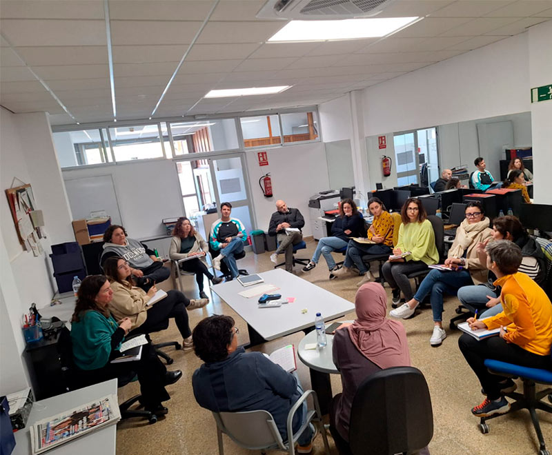 Taller grupal del Servicio de Orientación Profesional (SOP) con personas reclusas para mejorar su empleabilidad